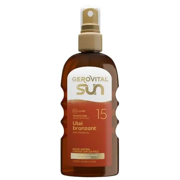 Gerovital Олио за плажен тен SPF 15 - Gerovital Sun Tanning Oil, 150 мл