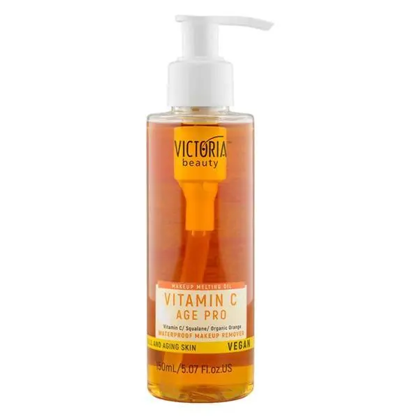 Victoria Beauty Олио за премахване на грим с витамин C - Victoria Beauty Vitamic C Age Pro Waterproof Makeup Remover, 150 мл