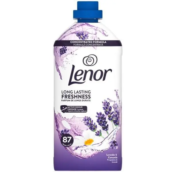 Lenor Омекотител за дрехи "Свежест от лавандула и лайка" - Lenor Long Lasting Freshness Lavender &amp; Camomile, 87 пранета, 1.827 л