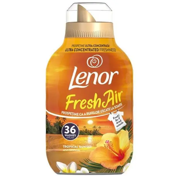 Lenor Омекотител за тъкани Тропически залез - Lenor Fresh Air, 36 пранета, 0.504 л