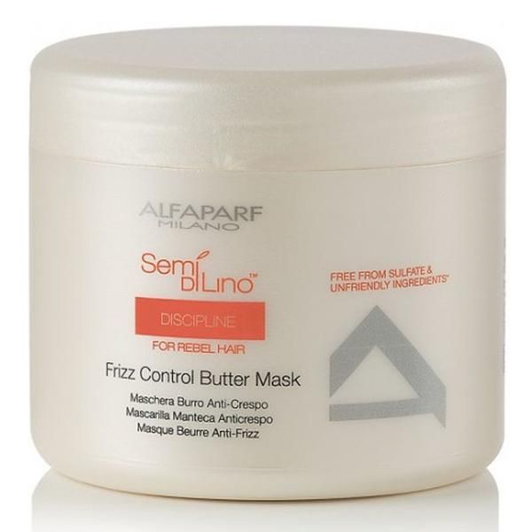 Alfaparf Milano Омекотяваща маска за непокорна коса - Alfaparf Milano Semi Di Lino Discipline Frizz Control Butter Mask 500 мл
