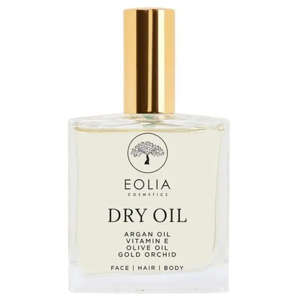 Eolia Cosmetics Органично сухо масло с блясък, за тяло, лице и коса - Eolia Cosmetics Dry Oil Gold Orchid, 100 мл
