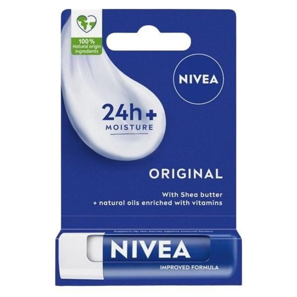 Nivea Оригинален подхранващ балсам за устни - Nivea Lip Care with Shea Butter &amp; Naturals Oils, 4.8 гр