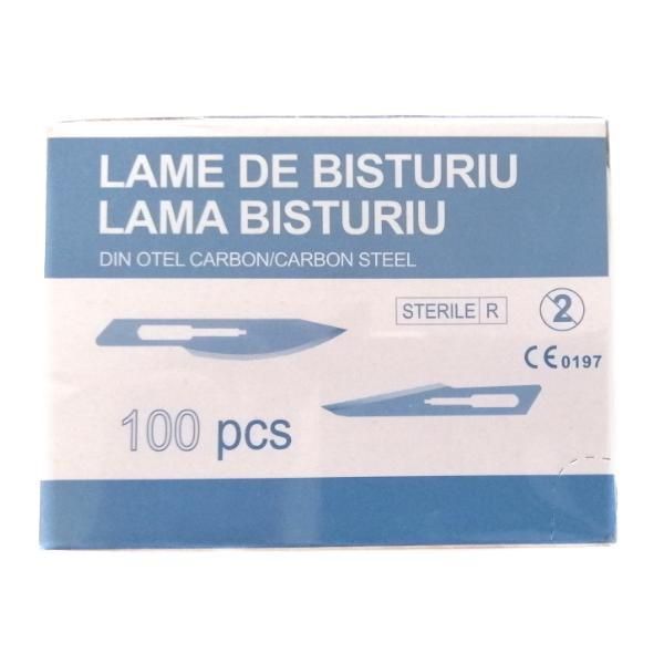 Prima Остриета за скалпел Prima, въглеродна стомана, номер. 20, стерилни, 100 броя