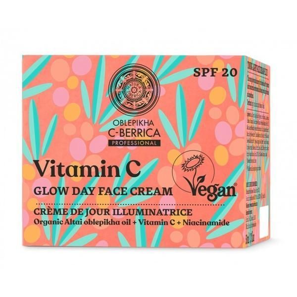 Oblepikha C-Berrica Освещаващ дневен крем с витамин С и ниацинамид Oblepikha C-Berrica, 50 мл