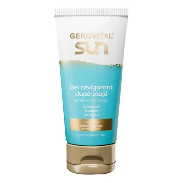 Gerovital Освежаващ гел след плаж за успокояване и хидратиране на кожата - Gerovital Sun Refreshing After Sun Gel, 150 мл