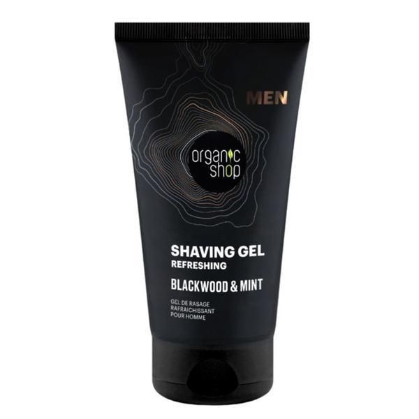 Organic Shop Освежаващ гел за бръснене за мъже - Organic Shop Men Shaving Gel Refreshing Blackwood&amp;Mint, 150 мл