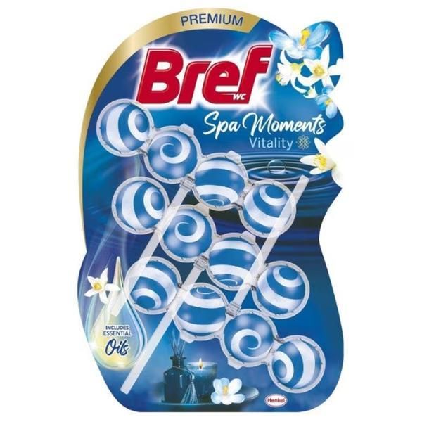 Bref Освежител за тоалетна - Bref Spa Moments Vitality, 3 x 50 гр