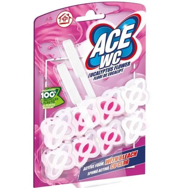 Ace Освежител за тоалетна, цвят от евкалипт - ACE WC Eucalyptus Flower, 2 x 48 гр