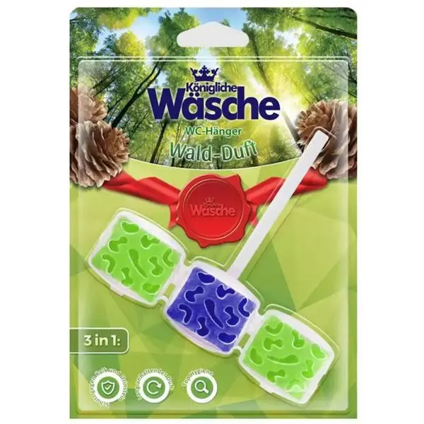 Konigliche Wasche Освежител за тоалетна с аромат на гора - Konigliche Wasche WC - Hanger Wald - Duft 3 в 1, 45 гр