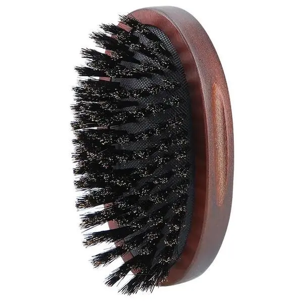 Lussoni Овална четка с естествена глиганска четина за брада - Lussoni Natural Beard Brush Oval, 1 бр