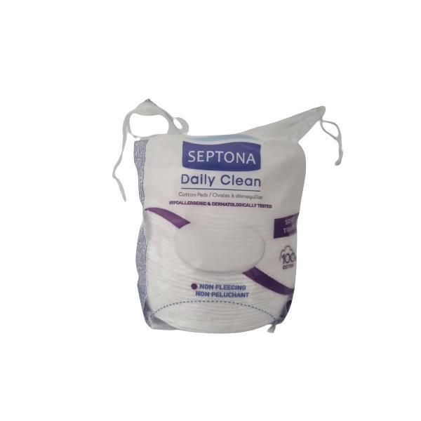 Septona Овални памучни почистващи дискети - Septona Daily Clean, 40 бр