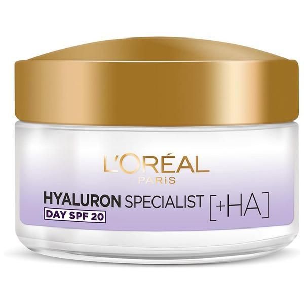 L'Oreal Paris Овлажняващ дневен крем против бръчки - L&#039;Oreal Paris Hyaluron Specialist +HA Replumping Moisturizing Care, Day SPF 20, 50 мл