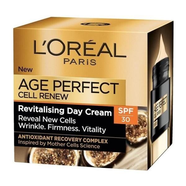L'Oreal Paris Овлажняващ дневен крем със SPF 30 L&#039;Oreal Paris - Age Perfect Cell Renew Day Cream, 50 мл