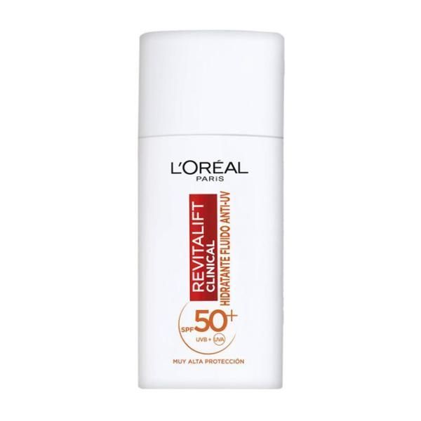 L'Oreal Paris Овлажняващ флуид с витамин C и SPF50+ - L&#039;Oreal Paris Revitalift Clinical Hidratante Fluido Anti-UV SPF 50+, 50 мл