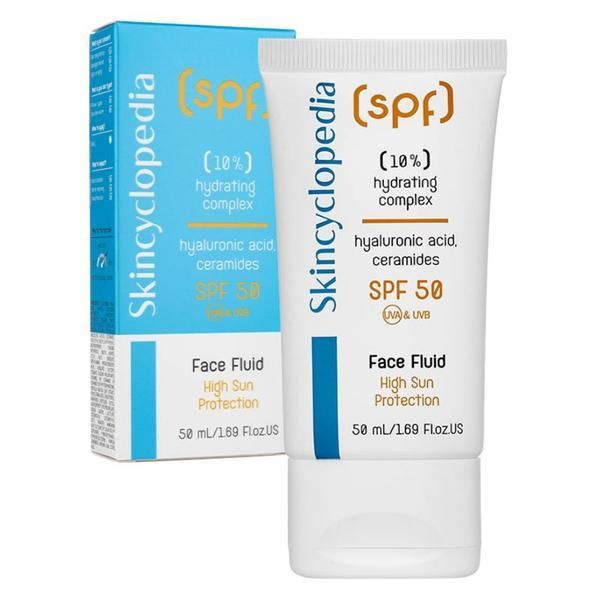 Camco Овлажняващ флуид за лице със слънцезащита SPF50 - Skincyclopedia Face Fluid High Sun Protection, Camco, 50 мл