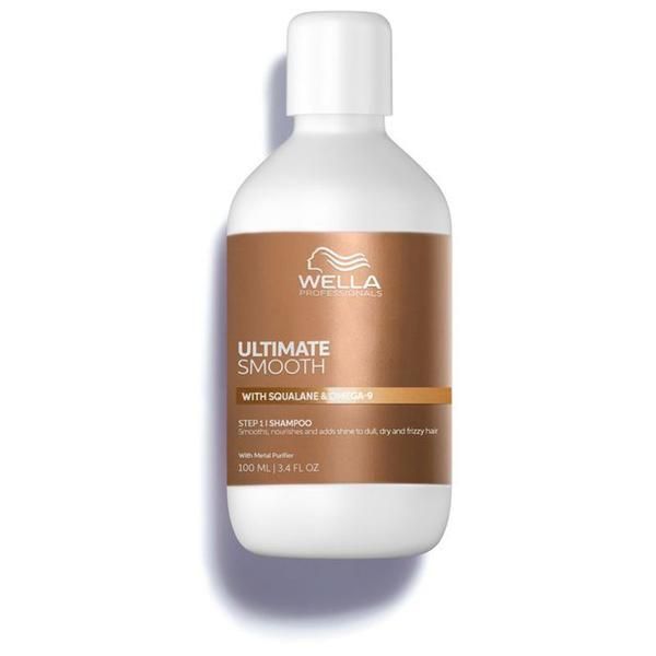 Wella Professionals Овлажняващ шампоан за суха и матова коса със сквалан и омега 9 - Wella Professionals Ultimate Smooth с антистатичен ефект, 100 мл