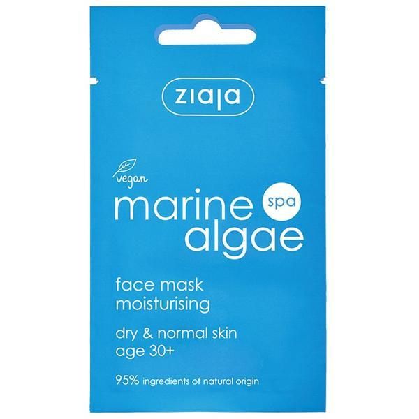 Ziaja Овлажняваща гел-маска за лице 30+ - Ziaja Marine Algae Spa Face Mask Moisturizing Dry &amp; Normal Skin, 7 мл