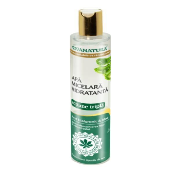 Vivanatura Овлажняваща мицеларна вода с хиалуронова киселина и алое Viva Natura, 250 мл