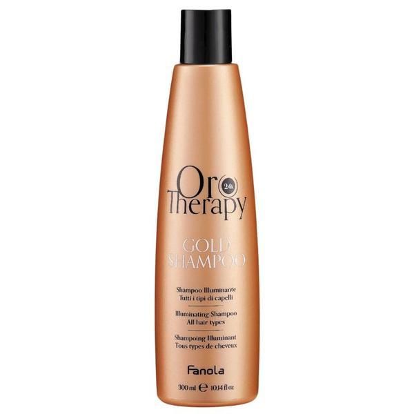 Oro Therapy Озаряващ шампоан с екстракт от роза, 24K злато и UV защита - Fanola Oro Therapy Gold Shampoo Illuminating All Hair Types, 300 мл
