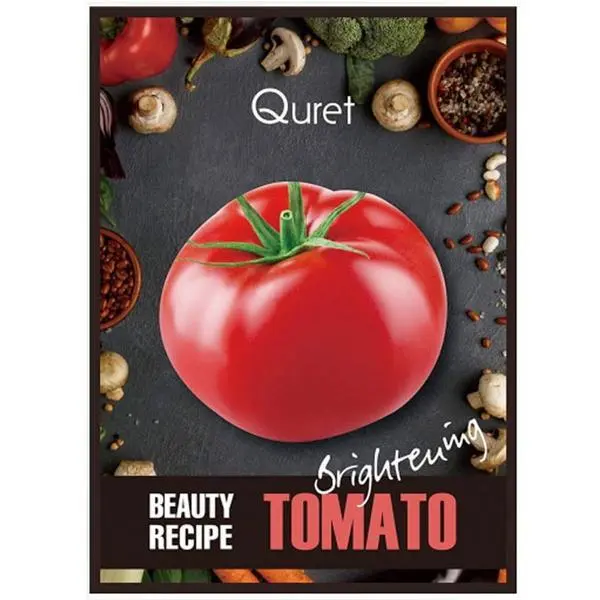 Quret Озаряваща маска за лице с екстракт от домат - Quret Beauty Recipe Tomato, 25 гр