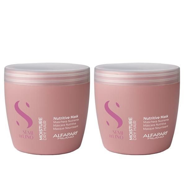 Alfaparf Milano Пакет 2 x Хидратираща маска за суха коса - Alfaparf Milano Semi Di Lino Moisture Nutritive Mask, 500мл