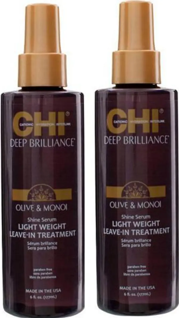 CHI Пакет 2 x серум лечение-CHI Farouk Deep Brilliance Olive &amp; Monoi Shine Light Weight Out-In Treatment Serum, 177мл