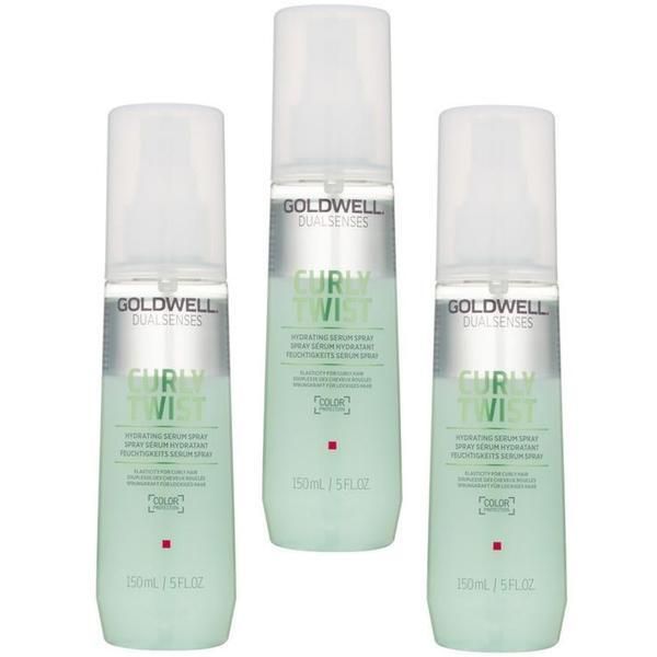 Goldwell Пакет 3 x Хидратиращ спрей серум за къдрава или вълнообразна коса - Goldwell Dualsenses Curly Twist Hydrating Serum Spray, 150мл