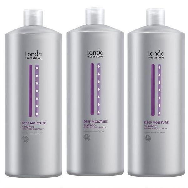 Londa Professional Пакет 3 x Интензивен хидратиращ шампоан - Londa Professional Deep Moisture Shampoo 1000 мл
