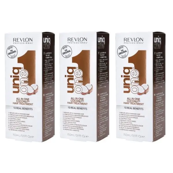 Revlon Professional Пакет 3 x Лечение с кокос - Revlon Professional Uniq One All In One Coconut Treatment 150 мл