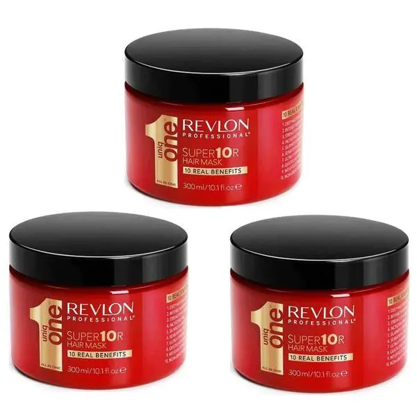 Revlon Professional Пакет 3 x Подхранваща маска - Revlon Professional Uniq One All In One Super 10R Hair Mask 300 мл
