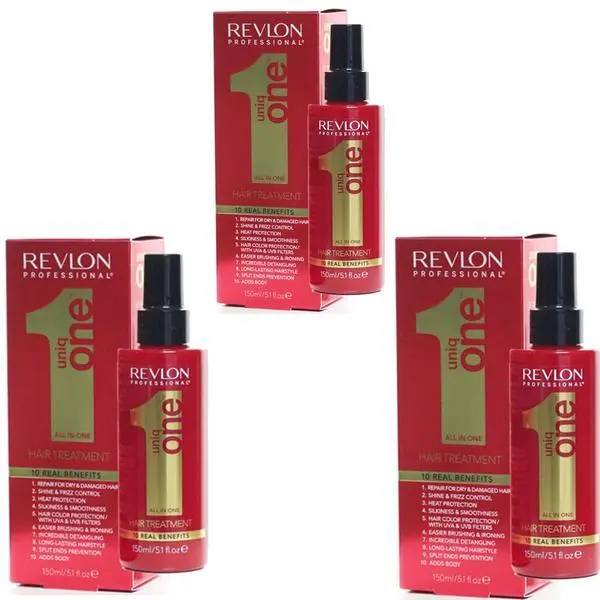 Revlon Professional Пакет 3 x Подхранваща терапия Leave In - Revlon Professional Uniq One All In One Hair Treatment 150 мл