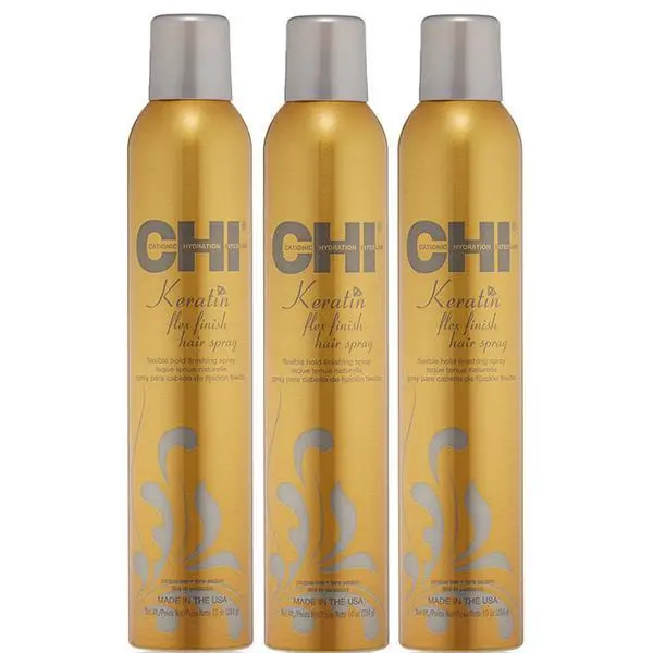 CHI Пакет 3 x Стилизиращ спрей с кератин - CHI Farouk Keratin Flex Finish Hairspray 284 гр