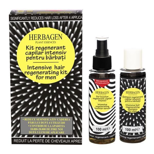 Herbagen Пакет Интензивно лечение за коса за мъже Herbagen Intensive Hair Regenerating Kit for Men