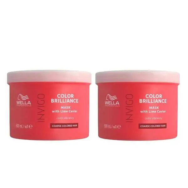 Wella Professionals Пакет от 2 маски за боядисана коса с груби кичури - Wella Professionals Invigo Color Brilliance Coarse, 500 мл