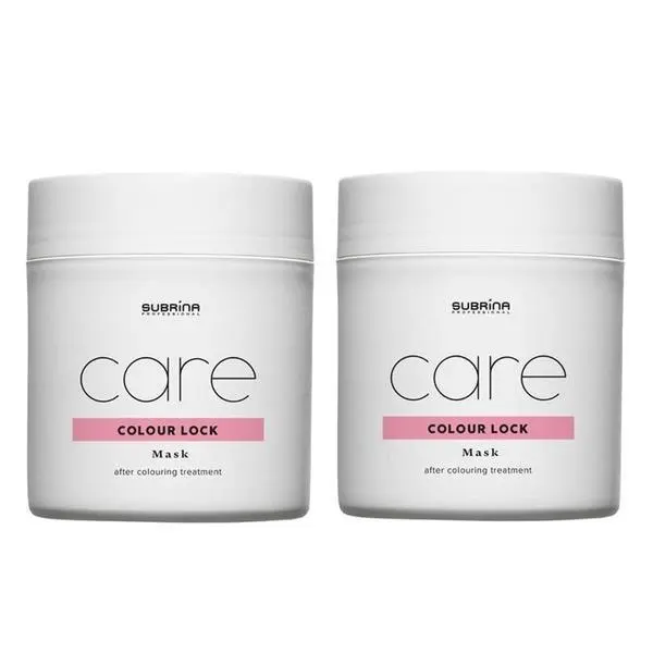 Subrina Пакет от 2 Подхранваща маска за защита на цвета - Subrina Professional Care Colour Lock Mask, 500 мл