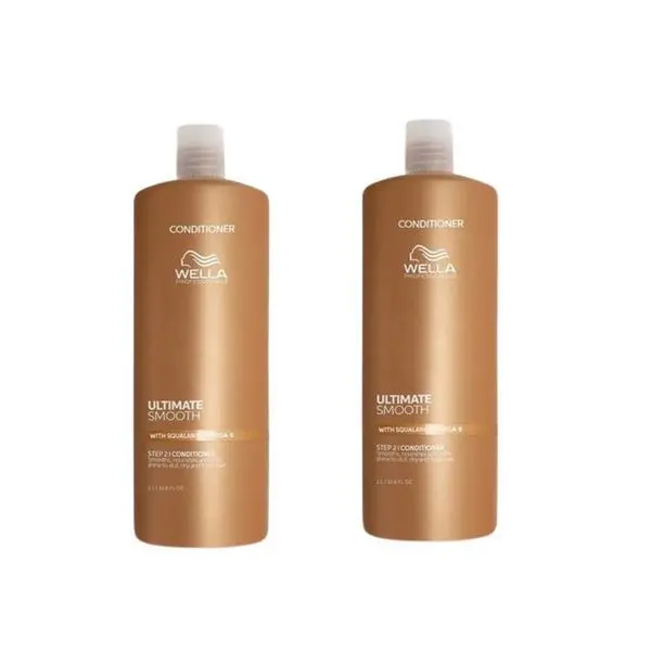 Wella Professionals Пакет от 2 x Хидратиращ балсам за суха и безжизнена коса със сквалан и омега 9 - Wella Professionals Ultimate Smooth, 1000 мл