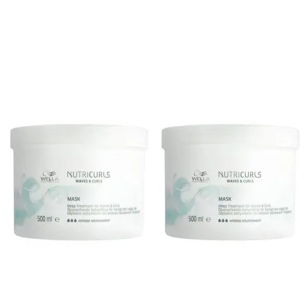 Wella Professionals Пакет от 2 x Хидратираща маска за къдрава и вълниста коса - Wella Professionals Nutricurls Deep Treatment for Waves &amp; Curls, 500 мл