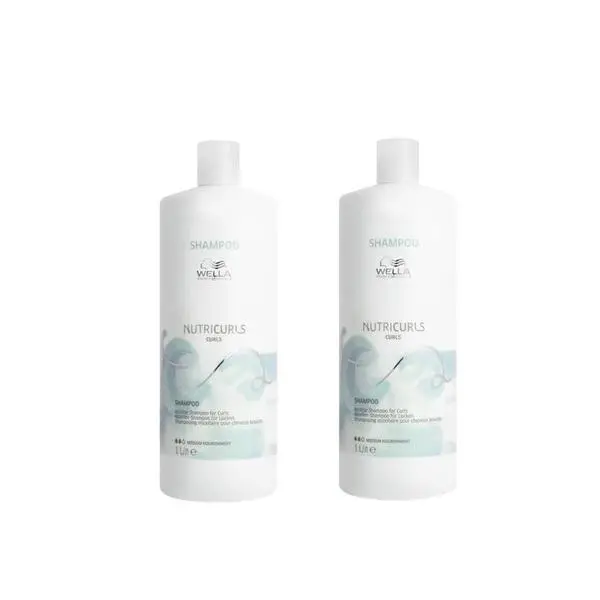 Wella Professionals Пакет от 2 x Шампоан за къдрава коса - Wella Professionals Nutricurls, 1000 мл
