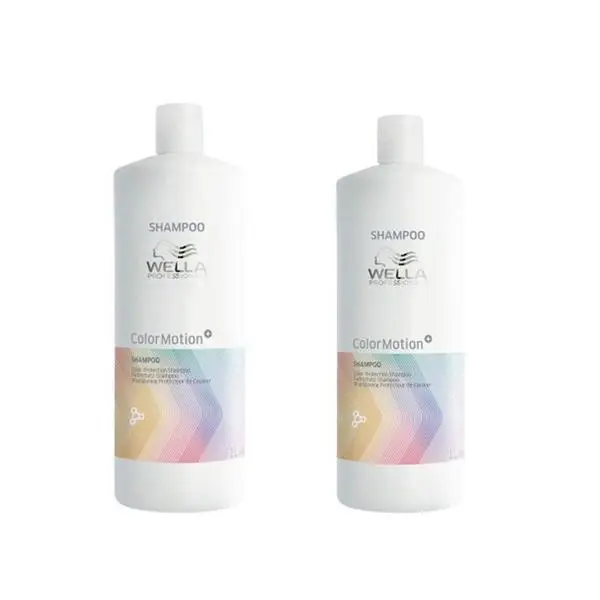 Wella Professionals Пакет от 2 x Шампоан за защита и укрепване на цвета за боядисана коса - Wella Professionals Color Motion+, 1000 мл