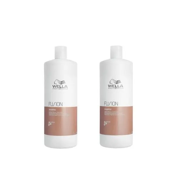 Wella Professionals Пакет от 2 x Възстановяващ шампоан за увредена коса - Wella Professionals Fusion, 1000 мл