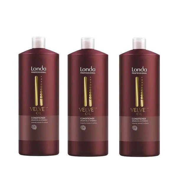 Londa Professional Пакет от 3 Балсама с арганово масло - Londa Professional Velvet Oil Conditioner 1000 мл