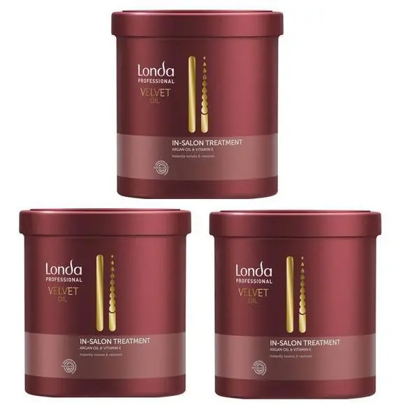 Londa Professional Пакет от 3 маски за третиране с арганово масло - Londa Professional Velvet Oil Treatment 750 мл