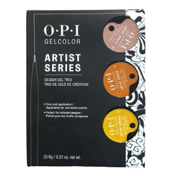OPI Пакет от 3 полупостоянни гела за нокти за дизайн - GelColor Artist Series Design Gel Trio4, OPI 3x 6 гр