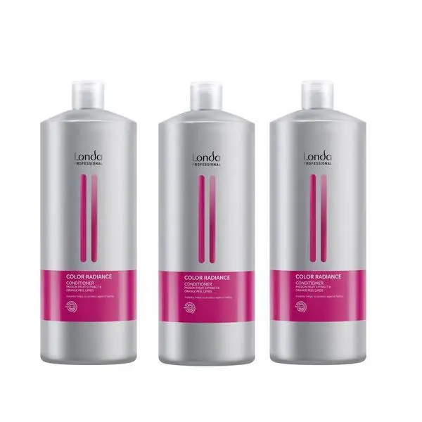 Londa Professional Пакет от 3 x Балсам за боядисана коса - Londa Professional Color Radiance Intensive Conditioner, 1000 мл