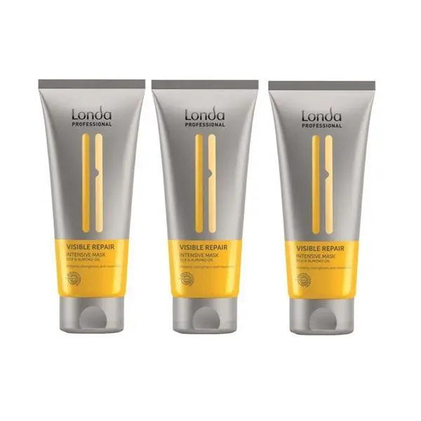 Londa Professional Пакет от 3 x Интензивна възстановяваща маска - Londa Professional Visible Repair Intensive Mask 200 мл