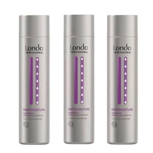 Londa Professional Пакет от 3 x Интензивно хидратиращ шампоан - Londa Professional Deep Moisture: Шампоан, 250 мл