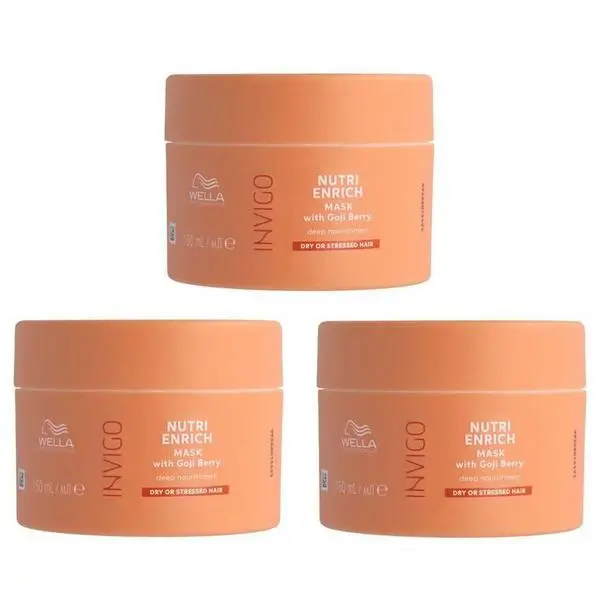 Wella Professionals Пакет от 3 x Интензивно подхранваща маска за суха и увредена коса - Wella Professionals Invigo Nutri-Enrich, 150 мл