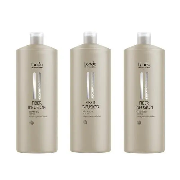 Londa Professional Пакет от 3 x Кератинов шампоан - Londa Professional Fiber Infusion Keratin Shampoo, 1000 мл