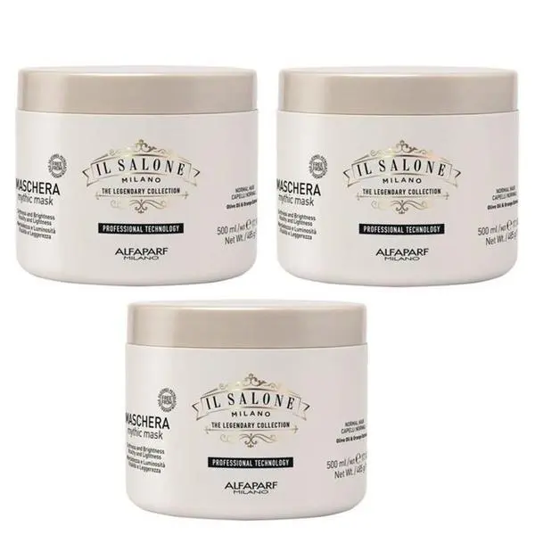 Alfaparf Milano Пакет от 3 x Маска за нормална коса - Il Salone Milano Professional Mythic Mask, 500 мл